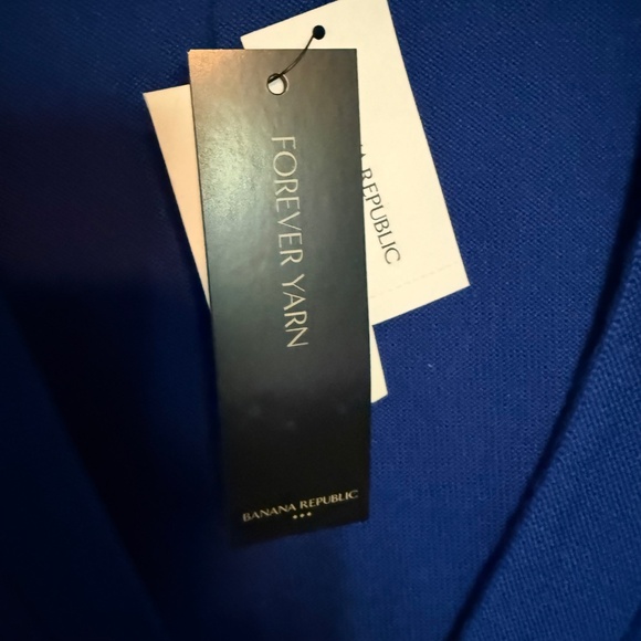 NWT Banana Republic Factory Forever Yarn Blue Cardigan Size Medium Preppy - Picture 13 of 16